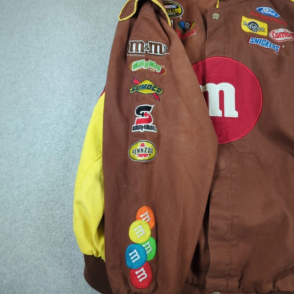 Chase Authentics Drivers Line Nascar Jacket Mens XL Brown M&M - Picture 5 of 11